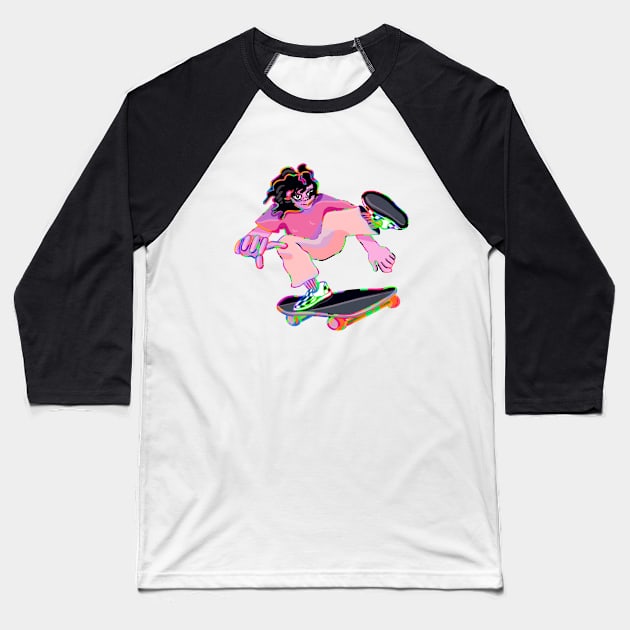 Skater Baseball T-Shirt by tubeklon